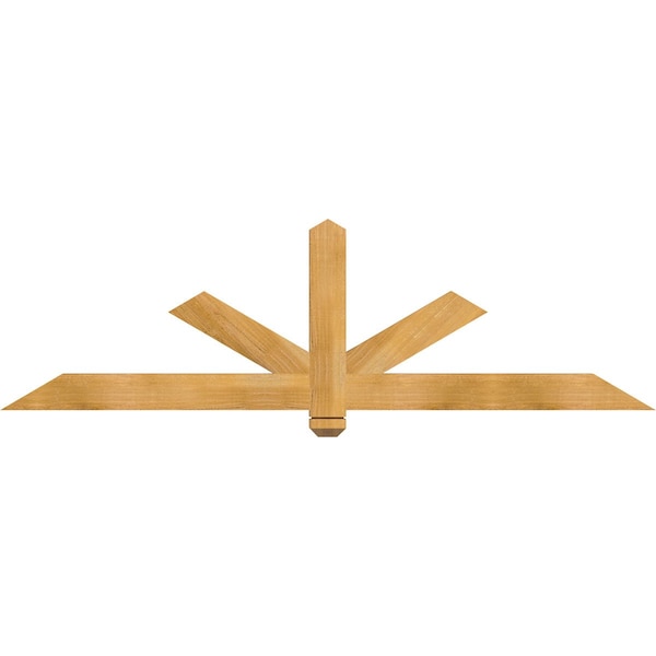 Ekena Millwork Kennewick Rough Sawn Timber Gable Bracket, Western Red Cedar, 72"W x 21"H x 2"D x 4"F, 7/12 Pitch GBW072X21X0204KEN00RWR - main